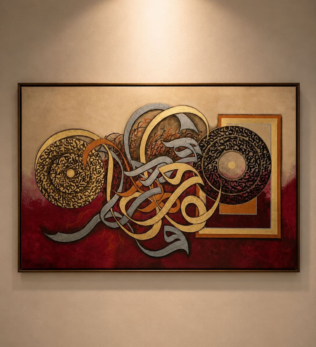 Dance of Letters in Red
